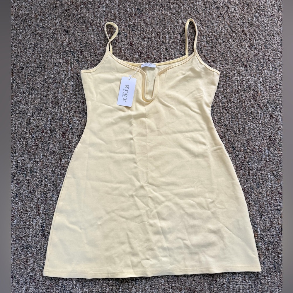 Yellow Spaghetti Strap Dress